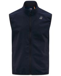 K-Way - Jassen ,Blauw ,Polyester Flaner Vest - Lyst