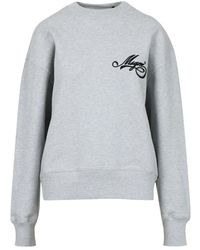 MSGM - Cursive Logo Jersey Sweatshirt - Lyst