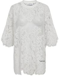 Haute L'Amitié - Kanten Zoom Tee Top Off - Lyst
