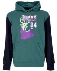 Mitchell & Ness - Hoodies & Sweatvesten ,Groen ,Katoen Nba Mode Fleece Hoodie 1996 - Lyst