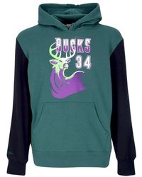Mitchell & Ness - Hoodies & Sweatvesten ,Groen ,Katoen Nba Mode Fleece Hoodie 1996 - Lyst