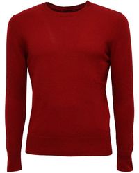 Hōsio - Truien & Vesten ,Rood ,Wol Iuw 17118M01 Ronde Hals Trui - Lyst