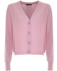 Kocca - Wollstrickjacke mit juwelenknöpfen - Lyst