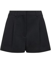 Givenchy - Korte Broeken ,Zwart ,Katoen Pleated Shorts - Lyst