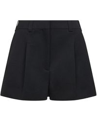 Givenchy - Korte Broeken ,Zwart ,Katoen Pleated Shorts - Lyst