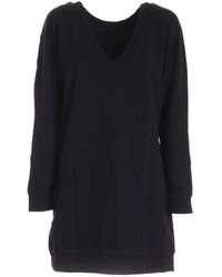 Karl Lagerfeld - Zurück V-Ausschnitt Logo Schweißkleid - Lyst