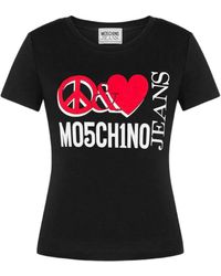 Moschino - Kurzarm logo t-shirt - Lyst