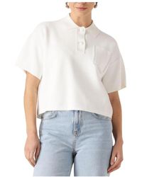Liu Jo - Tops ,Wit ,Polyester Witte Polo Shirt Voor Vrouwen - Lyst