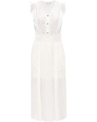 COACH Sleeveless Openwork Dress - Naturel