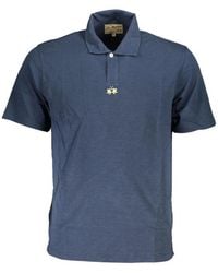 La Martina - Tops ,Blauw ,Katoen Blauw Polo Shirt Met Iconisch Logo - Lyst
