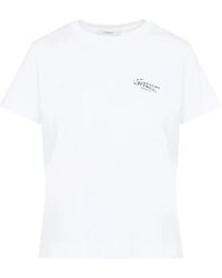 Givenchy - Tops ,Wit ,Katoen T-Shirt Met Stempelprint - Lyst