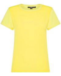 Seventy - T-shirt girocollo in tessuto misto seta e jersey - Lyst