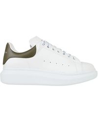 Alexander McQueen - Weiße khaki leder sneakers - Lyst