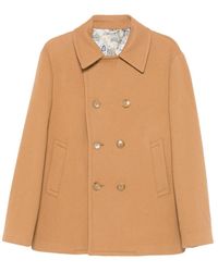 Etro - Jassen ,Bruin ,Wol Dubbelbreasted Wollen Jas - Lyst