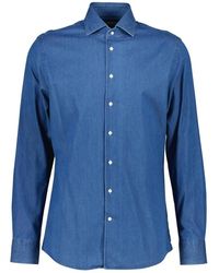 Profuomo - Overhemden ,Blauw ,Casual Shirts - Lyst