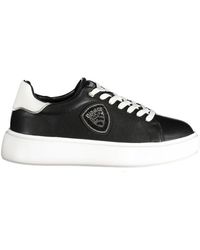 Blauer - Zwarte Polyester Sneaker Met Contrastdetails - Lyst