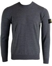 Stone Island - Grauer Sweatshirt Stilvoller Bequemer Schnitt Aw25 - Lyst