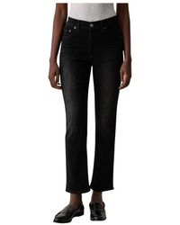 Levi's - Jeans ,Zwart ,Katoen 722 High-Rise Slim Jeans - Lyst