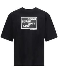 DSquared² - Grafisches Logo-Print Baumwoll-T-Shirt - Lyst