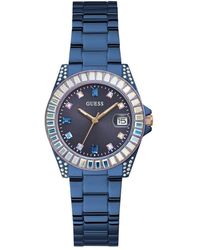 Guess - Armbanduhr work life opaline marine gw0475l2 34 mm - Lyst