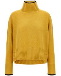 Pinko - Truien & Vesten ,Geel ,Wol Falkland Turtleneck Trui - Lyst