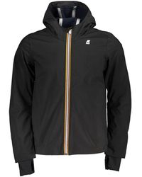 K-Way - Jassen ,Zwart ,Sportieve Hooded Jacket Met Rits - Lyst