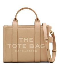 Marc Jacobs - Kleine tote-tasche aus braunem leder mit reißverschluss - Lyst