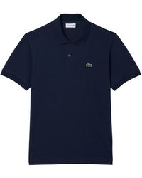 Lacoste - Tops ,Blauw ,Katoen Classic Fit L.12.12 Light Polo Shirt - Lyst
