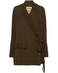 Uma Wang - Overhemden ,Bruin ,Leer Up 6006 Blazer - Lyst