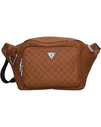 Guess - Tassen ,Bruin ,Leer Belt Bag - Lyst