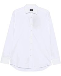Etro - Overhemden ,Wit ,Linnen Roma Logo Shirt - Lyst