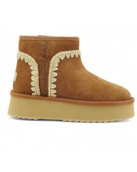 Mou - Schoenen ,Bruin ,Leer Ankle Boot - Lyst