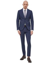 Lindbergh - Kostuums ,Blauw ,Polyester Single Breasted Suit - Lyst