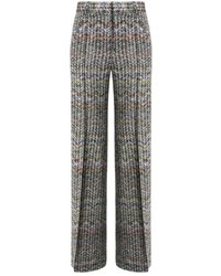 Missoni - Tailored Viscose Lamé Broek Met Pailletten - Lyst