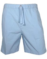 BOSS - Shorts in cotone leggero regular fit vita elastica kenosh-shorts - Lyst
