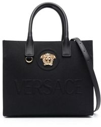 Versace - Tassen ,Zwart ,Katoen Medusa Tote - Lyst