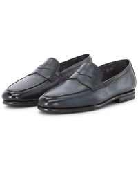 Santoni - Handgefertigter Lederslipper Mit Modernem Touch - Lyst