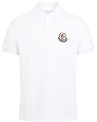 Moncler - Tops ,Wit ,Katoen Klassiek Wit T-Shirt Voor Mannen - Lyst