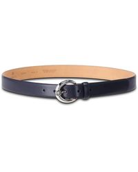 Aigner - Accessoires ,Zwart ,Leer Leren Fashion Riem Met Logo Gesp - Lyst