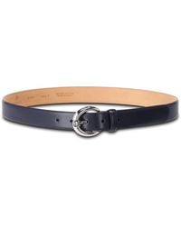 Aigner - Ledermoderiem mit logoschnalle - Lyst