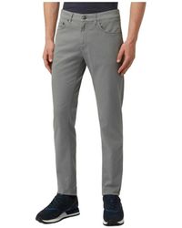Harmont & Blaine - Broeken ,Grijs ,Katoen Broeken 5 Pockets Stretch - Lyst