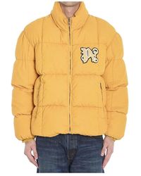 Palm Angels - Corduroy Puffer Jacket Met Geborduurd Logo - Lyst