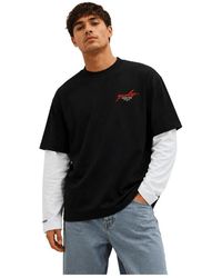 Equalite - Tops ,Zwart ,Katoen Grand Prix Double Layer Longsleeve - Lyst