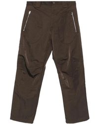 RANRA - Zwarte Koffie Nylon Cargo Broek - Lyst