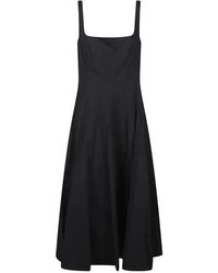 STAUD - Kleedjes ,Zwart ,Katoen Wells Dress - Lyst