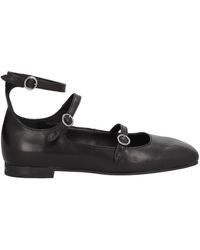 Alpe - Casual schwarze leder ballettschuhe - Lyst