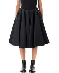 Ami Paris - Rokken ,Grijs ,Wol Peplum Rok - Lyst