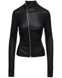 Rick Owens - Jassen ,Zwart ,Katoen Zwarte Leren Gary Jas - Lyst
