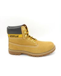 Caterpillar - Suède Veters Rubberen Zool Laars - Lyst