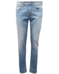 CYCLE - Blauwe Skinny Bleached Destroyed Touch Jeans - Lyst